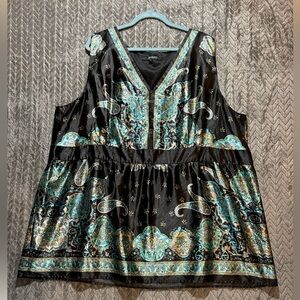 Women’s 4x Blouse Plus Size 26, Sleeveless A-line, Stunning, Cool, Comfortable